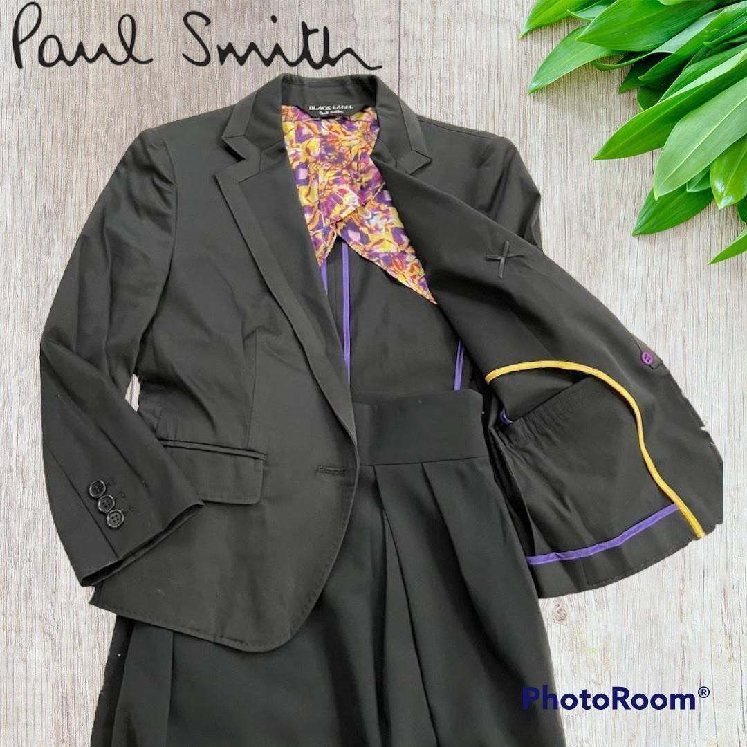PaulSmith Black ポールスミス ブラックスカートスーツ　ウール