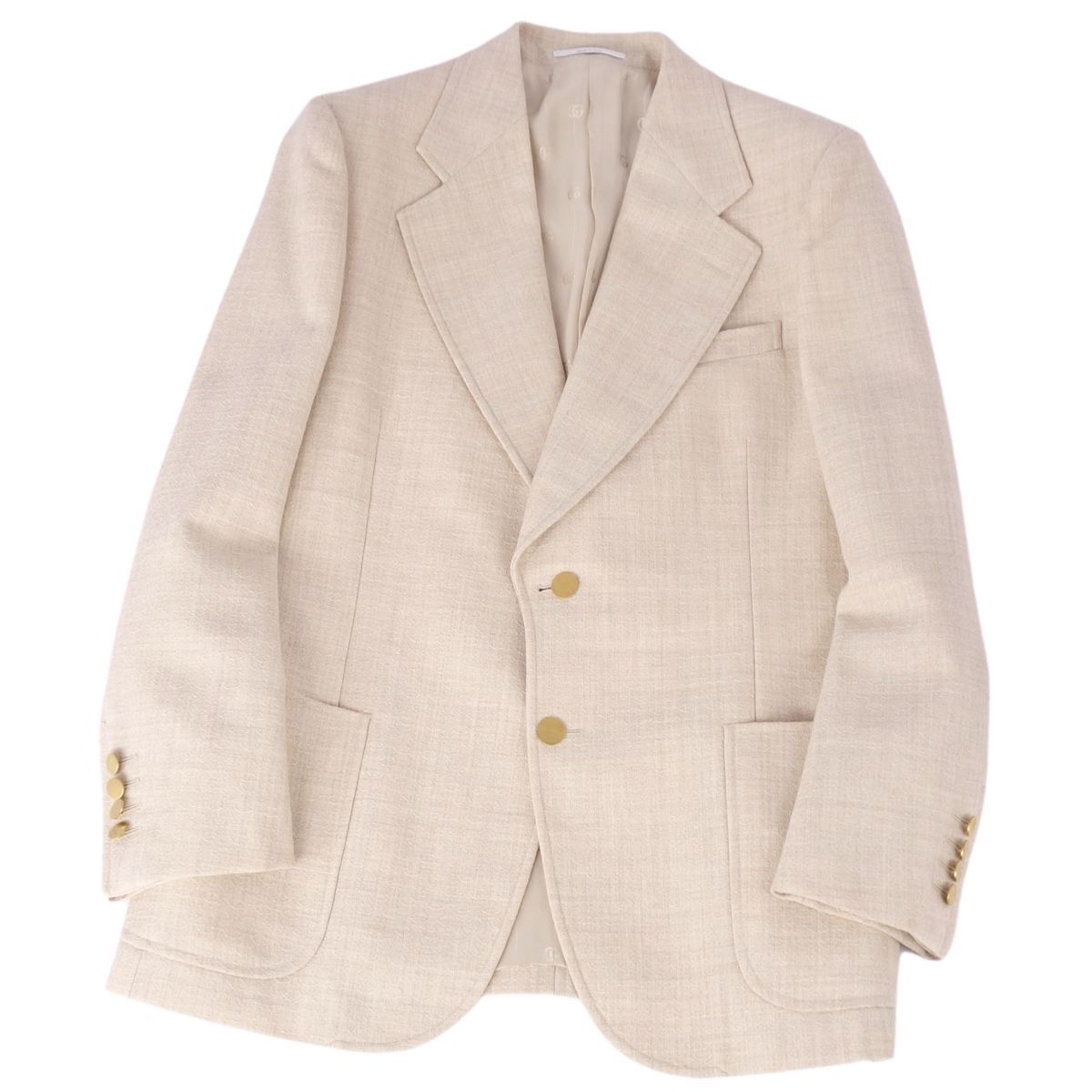 極美品 グッチ GUCCI ジャケット テーラード 623122 ウール ツイー 