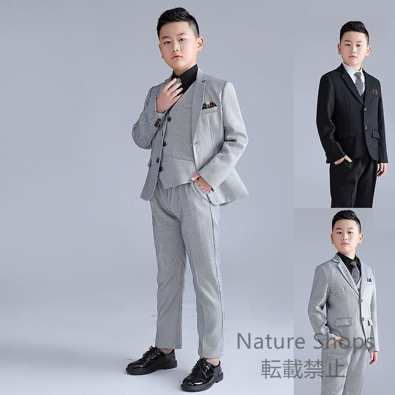 【新品未使用】ベスト スーツ 子供 男の子 大きめ　春と秋 フォーマルスーツ 子供 キッズ フォーマル スーツ ピアノ 発表会 入学式 入園式 結婚式 七五三 bgdcp71