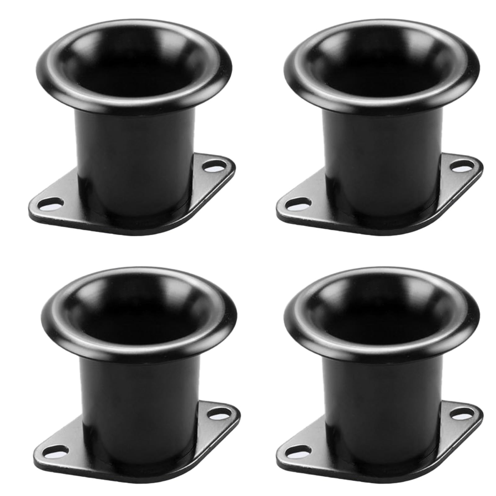 黒 ブラック】アルミ ファンネル Φ44 キャブ エア ソレックス 4個