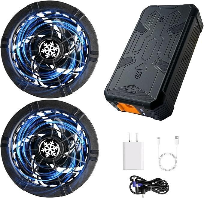 30V超高出力 30000mAh大容量】空調作業服 ファンバッテリー セット