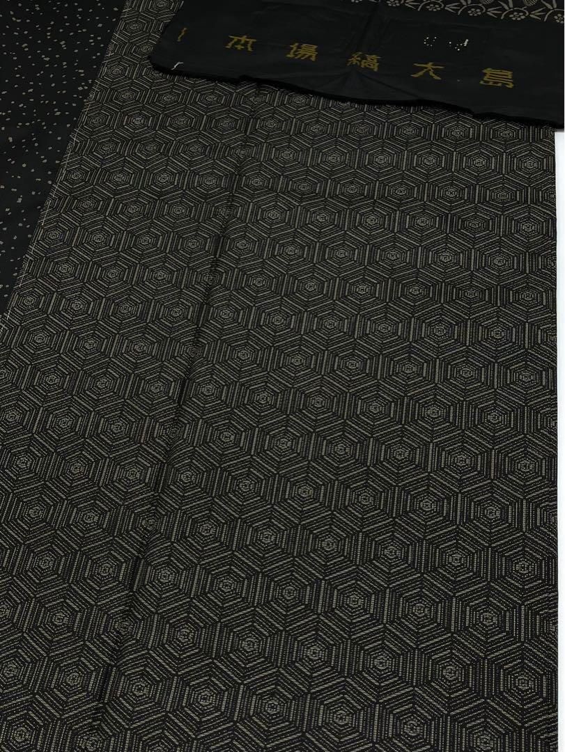 染大島 本場縞大島紬 訪問着 付け下げ 「月の砂漠」 ラクダ 正絹 躾糸付き 染大島 本場縞大島紬 訪問着 付け下げ 「月の砂漠」 ラクダ 正絹 躾糸