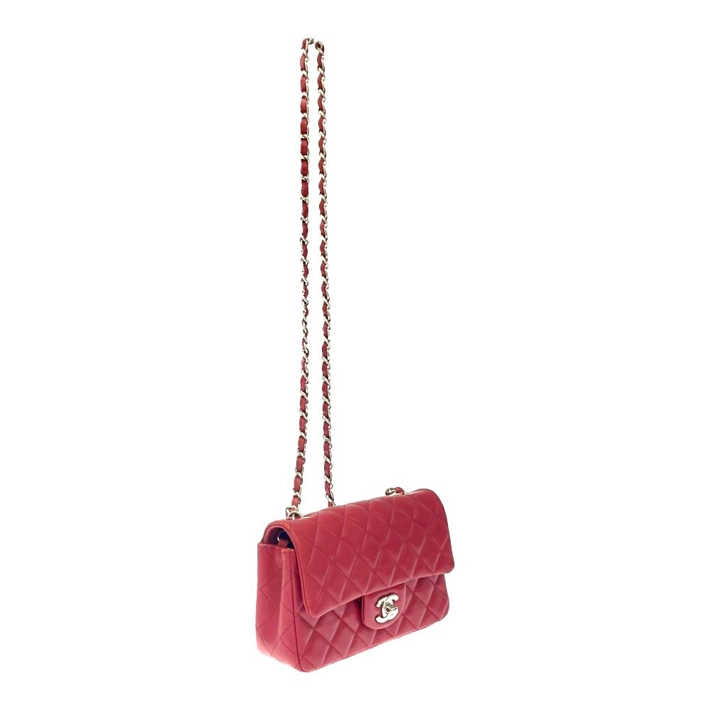 CHANEL シャネル マトラッセ チェーンショルダーバッグ ラムスキン 赤 CHANEL 中古品 シャネル マトラッセ チェーンショルダーバッグ