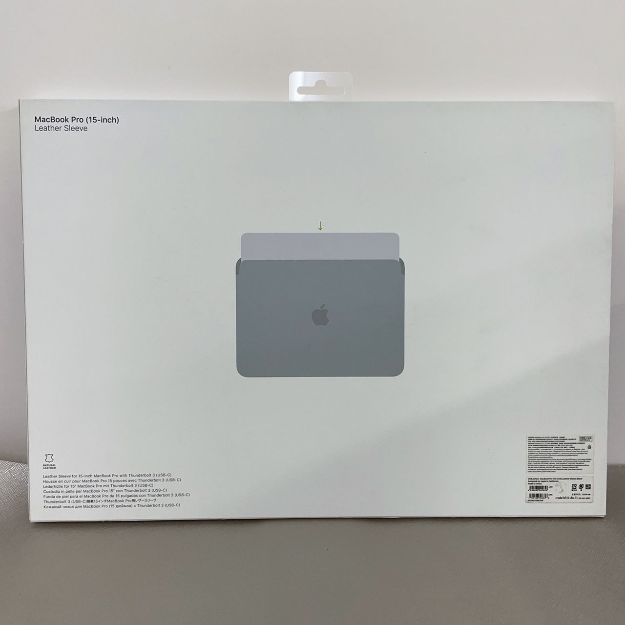 新品】Apple純正 15インチ MacBook Pro 用 レザースリーブ ブラック 