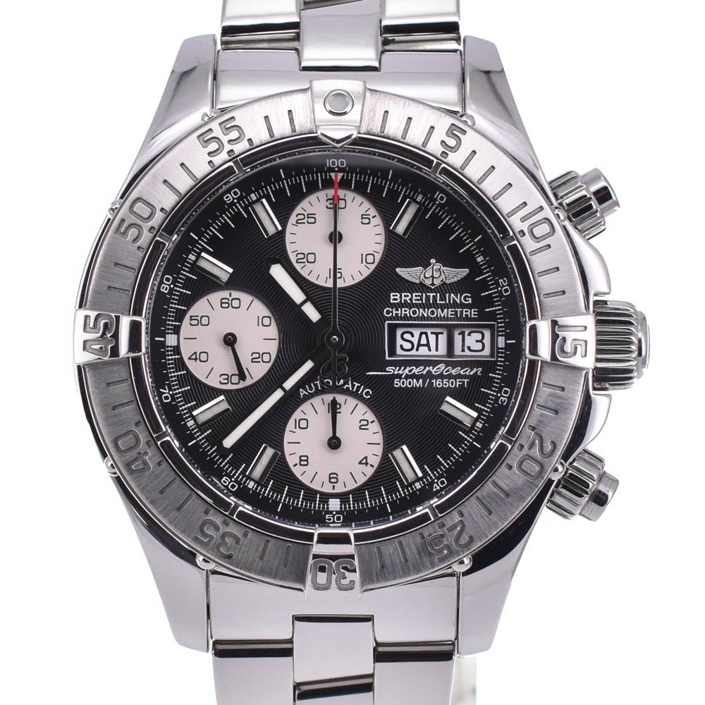 ブライトリング BREITLING A13340 スーパーオーシャン クロノグラフ デイデイト 自動巻き メンズ 箱 保証書付き L 140106