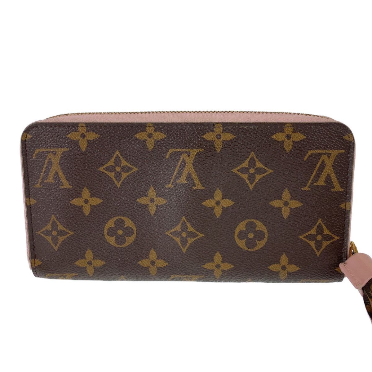 LOUIS VUITTON ルイヴィトン モノグラム ジッピー ウォレット タッセル ブラウン ピンクベージュ PVC / レザー M62403  ラウンドファスナー 長財布 【中古】 レディース 303962【中古】