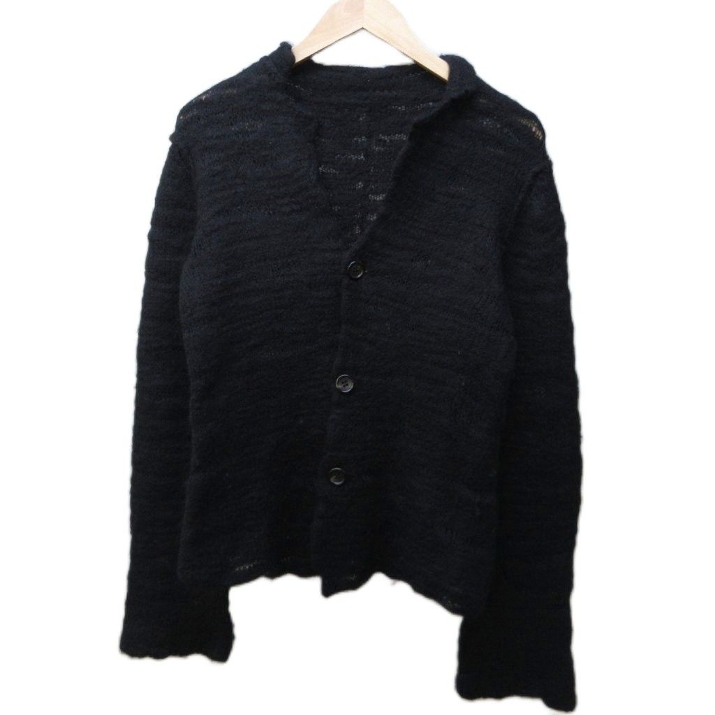 Yohji Yamamoto ブラックローゲージカーディガン ヨウジヤマモト YOHJI YAMAMOTO カーディガン ボレロ 羽織 長袖