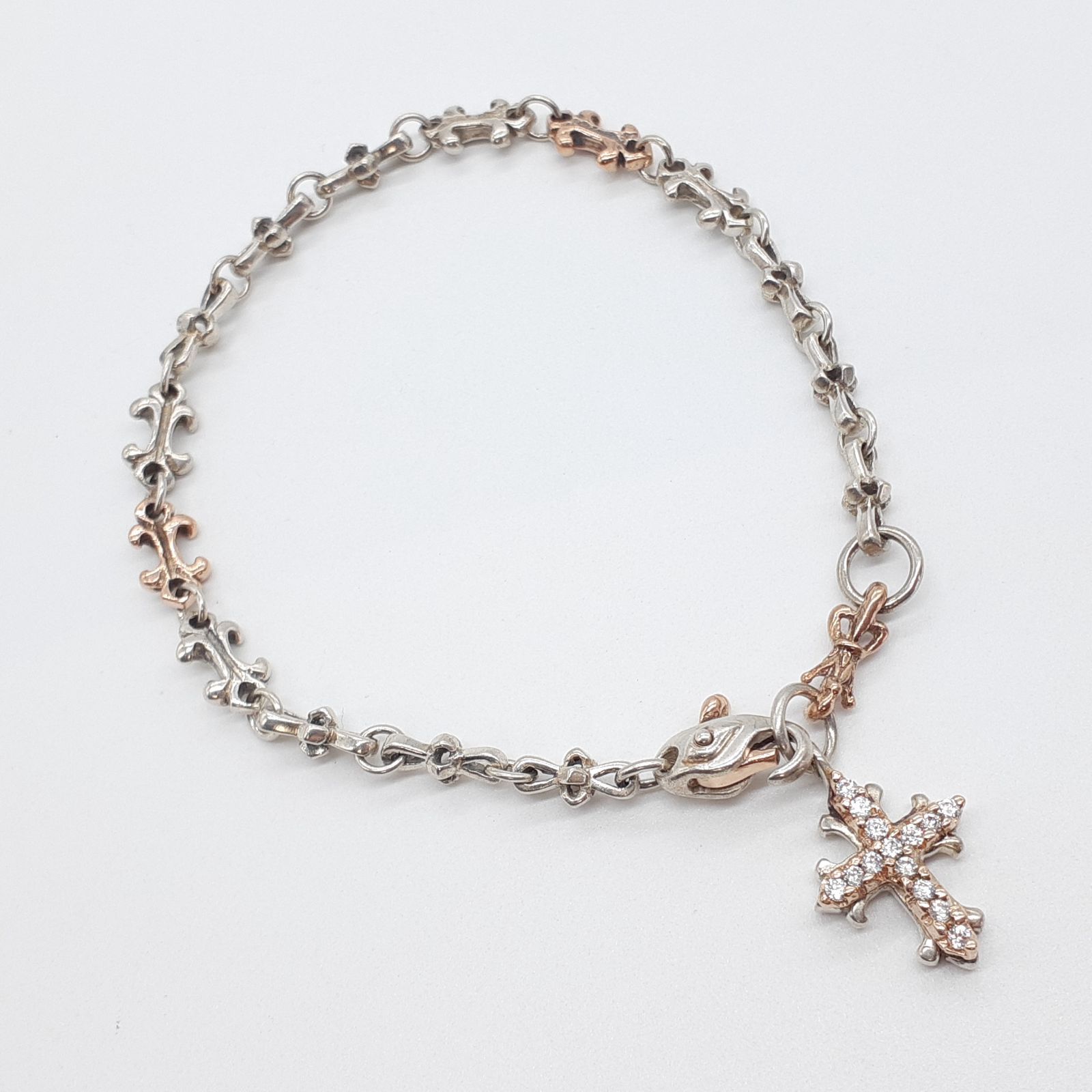 ARPEGE/アルページュ、シルバー、フックブレスレット、クロスモチーフ ARPEGE アルページュ ブレスレット クロス シルバー925 SILVER K10