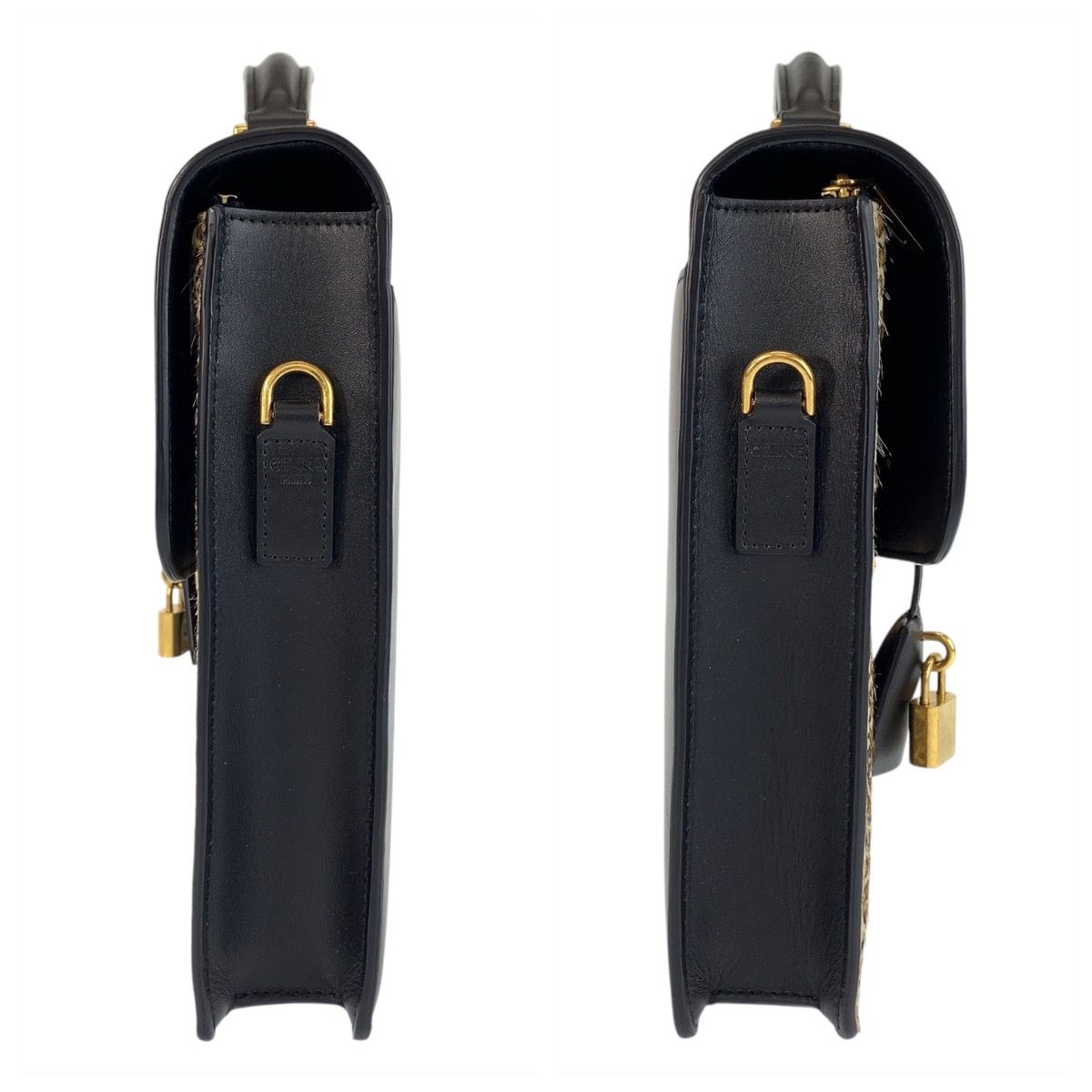 美品 CELINE セリーヌ レオパード ヒョウ柄 ブラック 黒 ブラウン