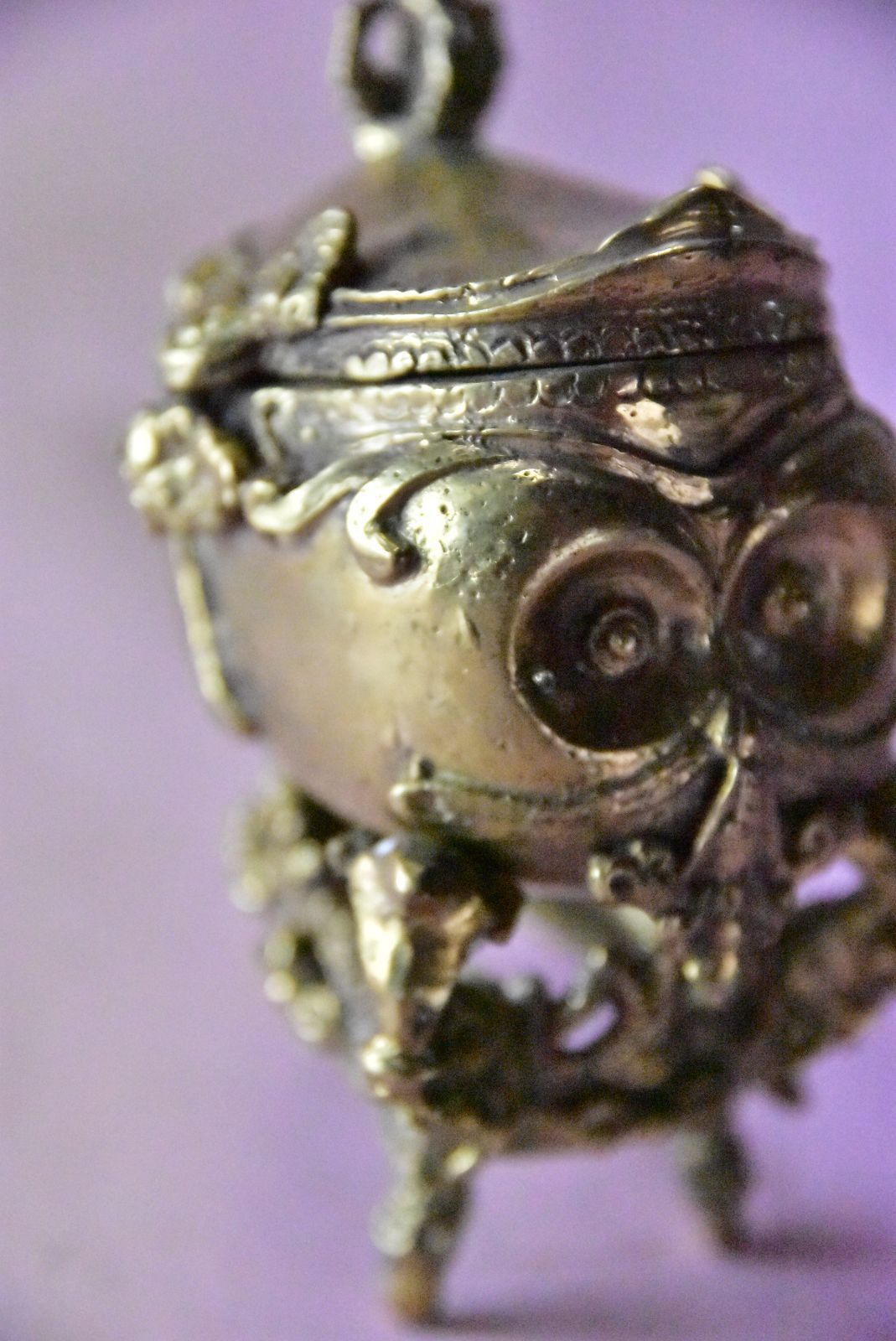 チベタンスカル カパーラ 髑髏 ドクロ 真鍮製 チベット仏教 密教