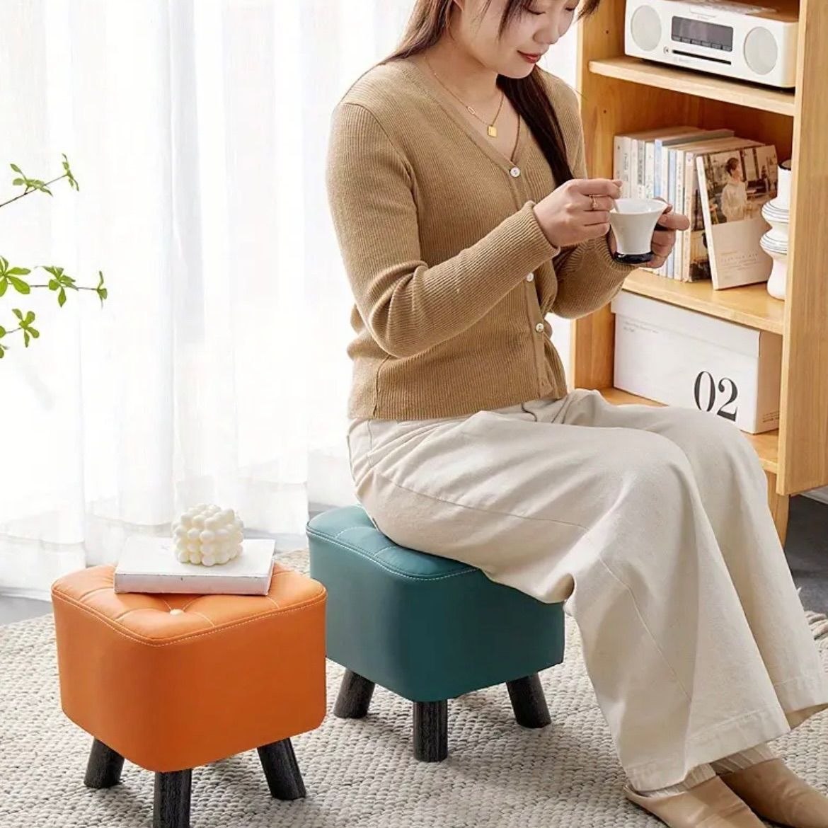 木製 多用途フットレスト