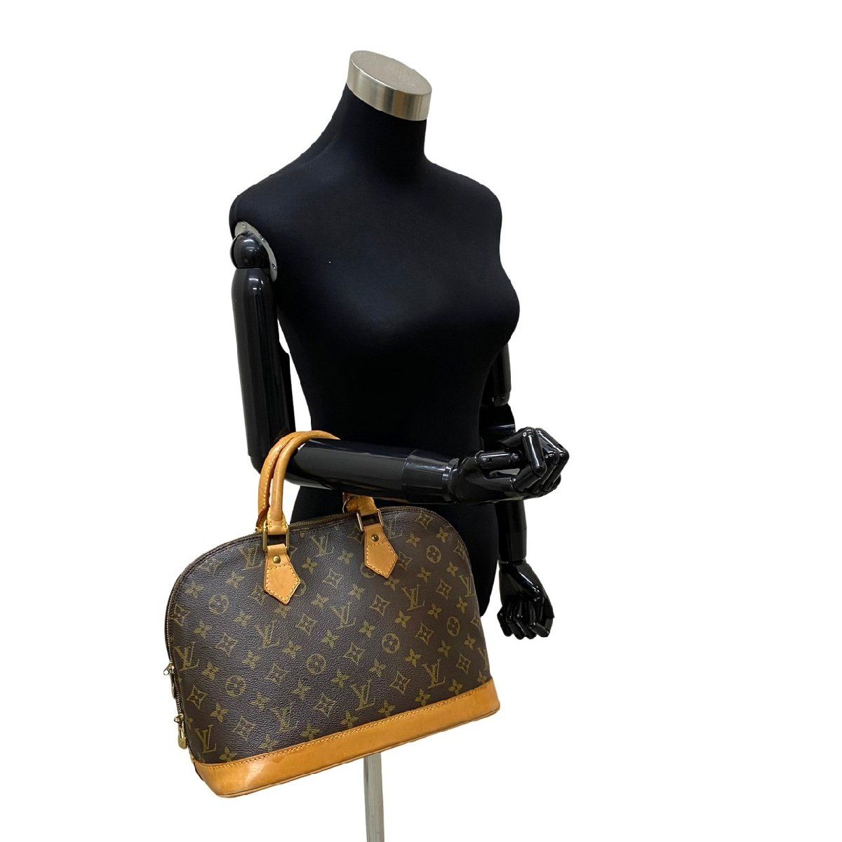 極 美品 LOUIS VUITTON ルイヴィトン アルマ PM モノグラム レザー ハンドバッグ ミニ ボストンバッグ トートバッグ ブラウン  23280 - メルカリ