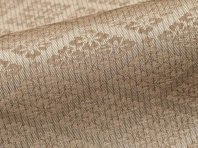 平和屋本店□極上 伝統工芸士 曽根武勇 お召 花菱文 柴染色地 逸品