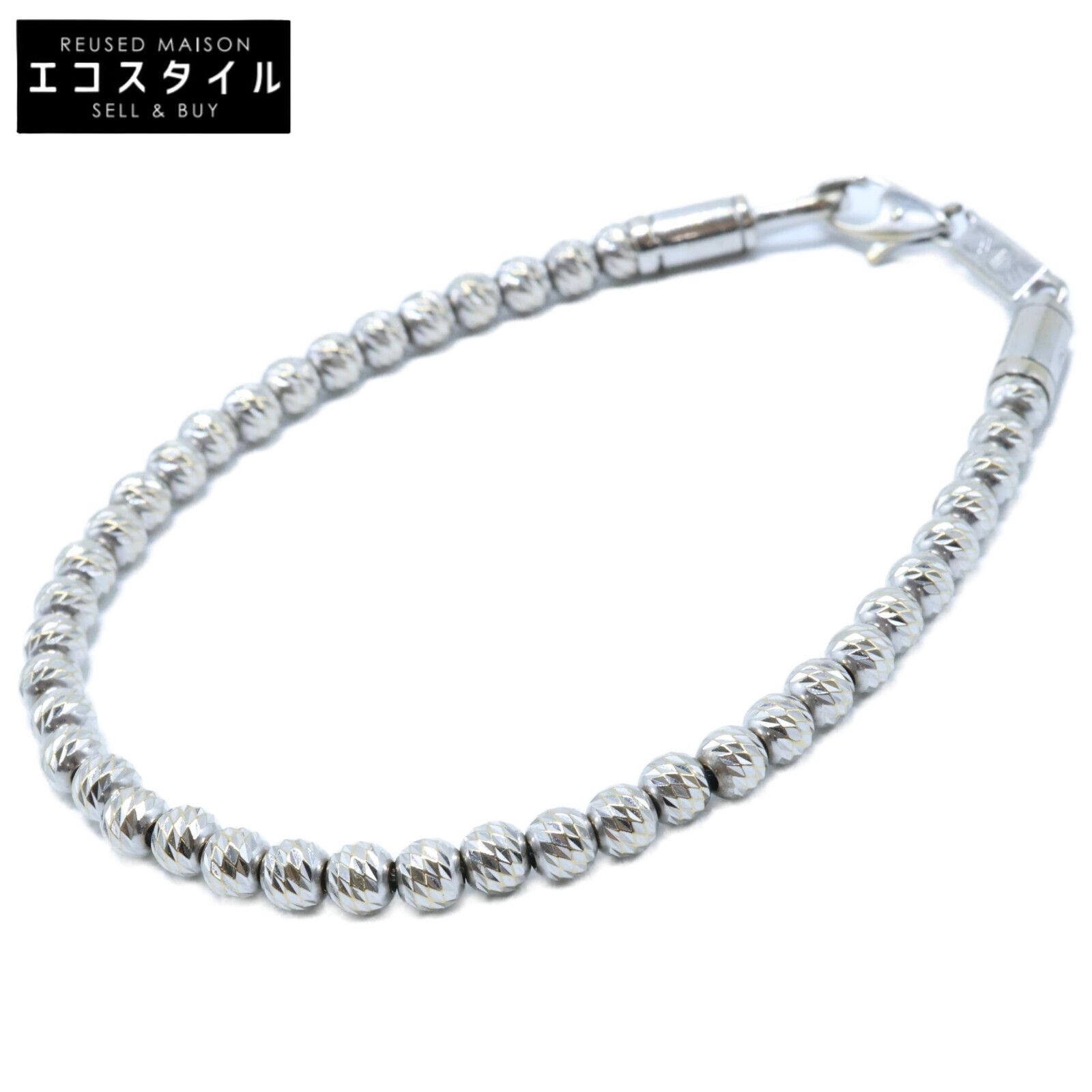 大型セールや時期 SJX エス ジェイ エックス 5GU0010 K18WG GLITTER BRACELET ホワイトゴールド