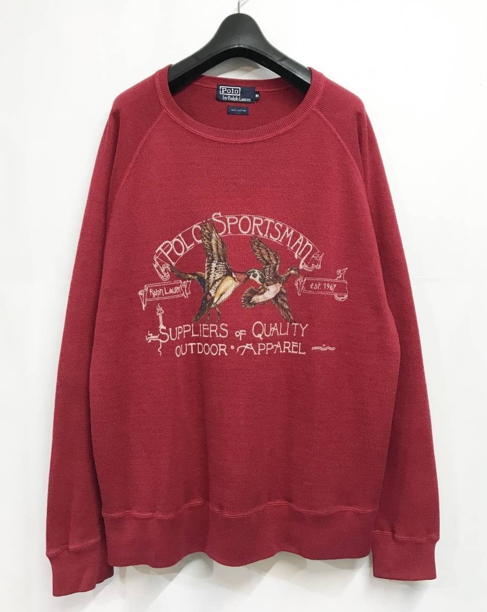 ラルフローレン　Polo ベア フリース スウェットシャツ　赤　2才-90 90's 90年代 ビンテージ 1992 Polo Ralph Lauren｜ラルフ