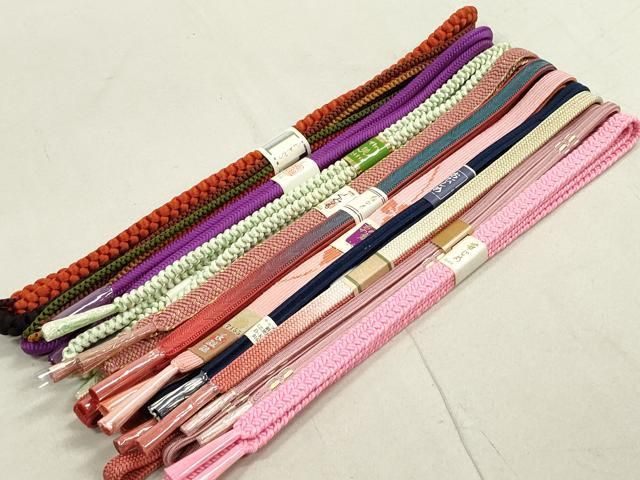 平和屋着物○和装小物 帯締め10本 奈良組 高麗組 京の組紐 手組紐 金糸  