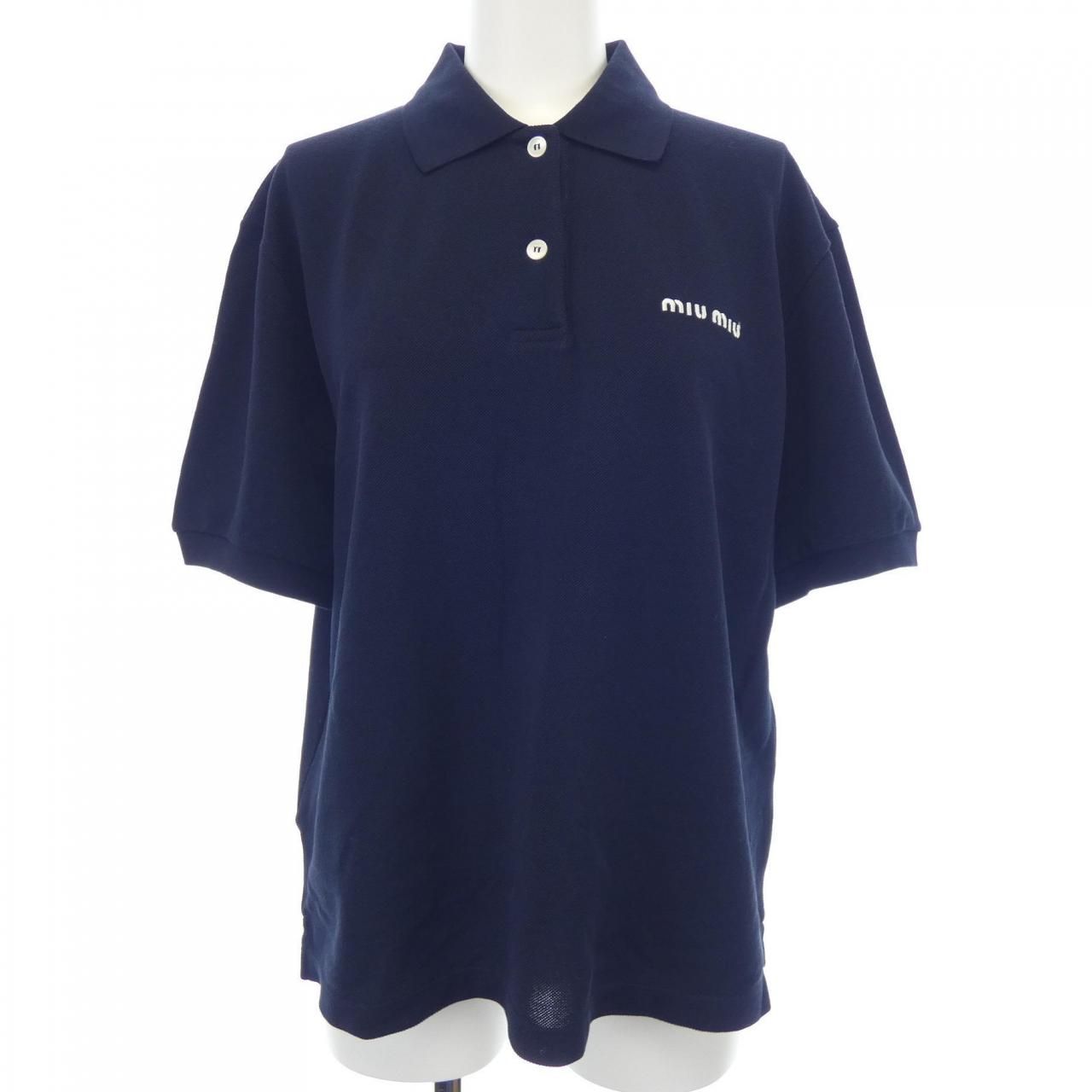 ミュウミュウ MIU MIU コットンピケ MIU MIU ロゴ MJN535 SOOO 14RW ポロシャツ