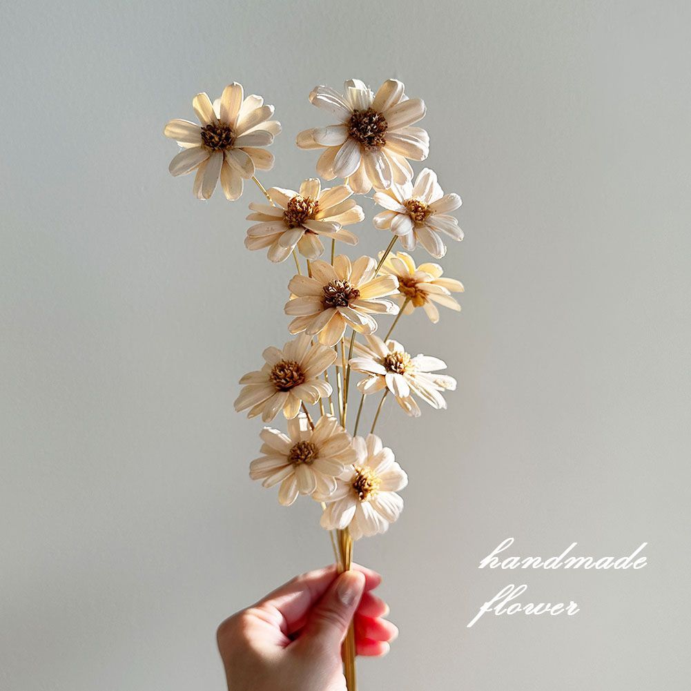マーガレット　花束　ブーケ　ドライフラワー　プリザードフラワー マーガレット ドライフラワー ハンドメイドフラワー スワッグ ブーケ