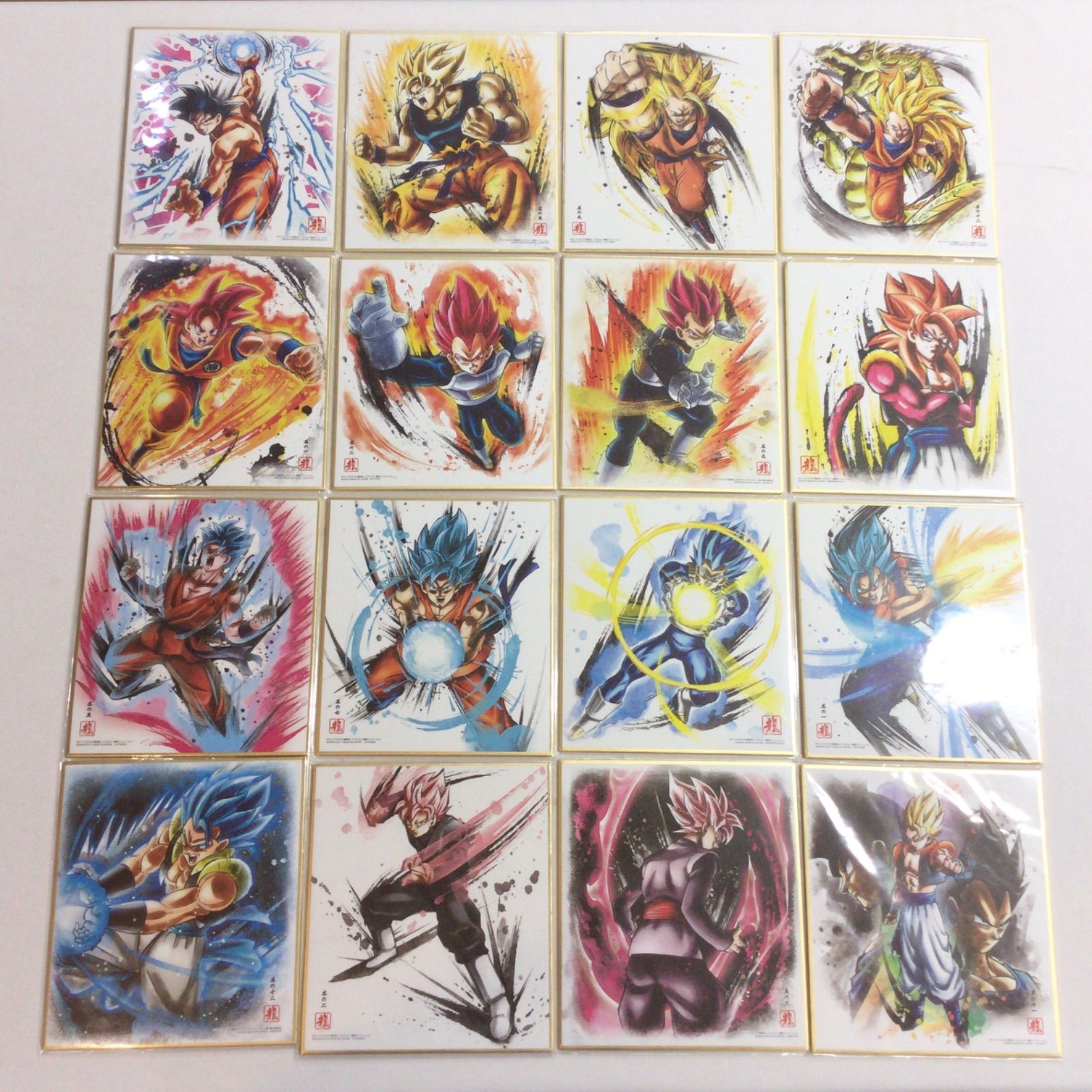 ドラゴンボール 色紙ART 孫悟空 ベジータ 16枚 セット - メルカリ