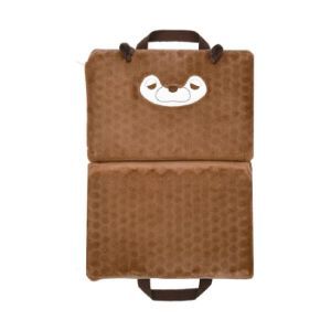 「りぶはあと」 ぷにもち折りたたみクッション ねむねむアニマルズ カワウソのくるり (全長約35cm) 「日用品」