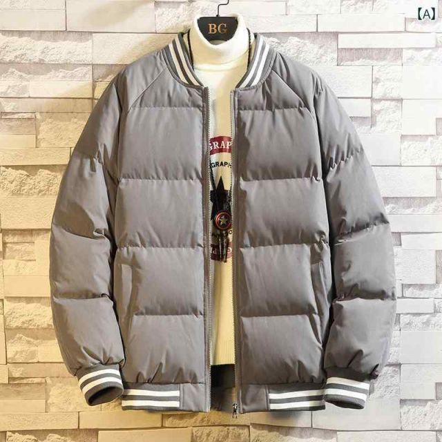 4XL メンズ ファッション 服 男性用 オシャレ シンプル 大人 かっこいい 大きいサイズ ストリート 紳士服 冬 厚手 ダウン コットン ジャケット