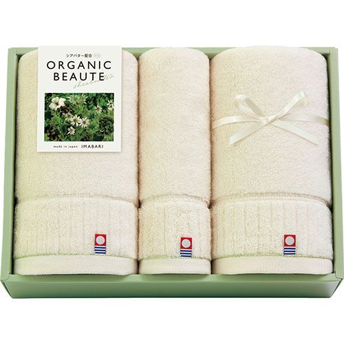 今治 オーガニックボーテ 愛媛今治 バスタオル2P-フェイスタオル バスタオル40×120cm フェイスタオル25×80cm B1145577
