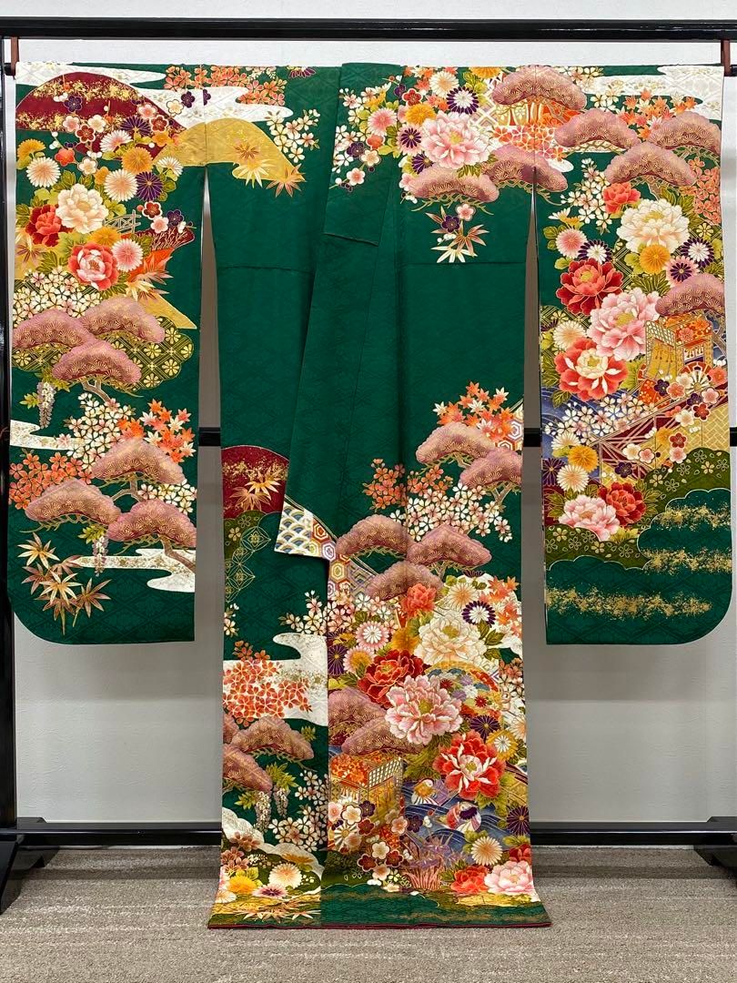 振袖 豪華 絞り 金駒 金彩 紋意匠 身丈170cm 振袖 豪華 金駒 金彩 紋意匠 身丈170cm 身幅ゆったりめ 【公式通販】