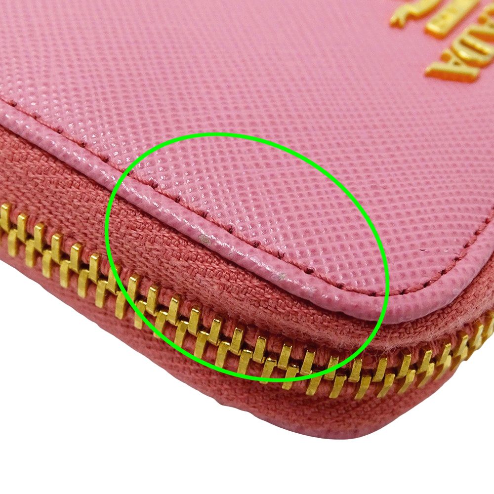 新品 定価104800円 PRADA 二つ折り財布 ピンク りぴっぴ ミニ財布レディース プラダ財布ピンク バイカラー Prada アウトレット