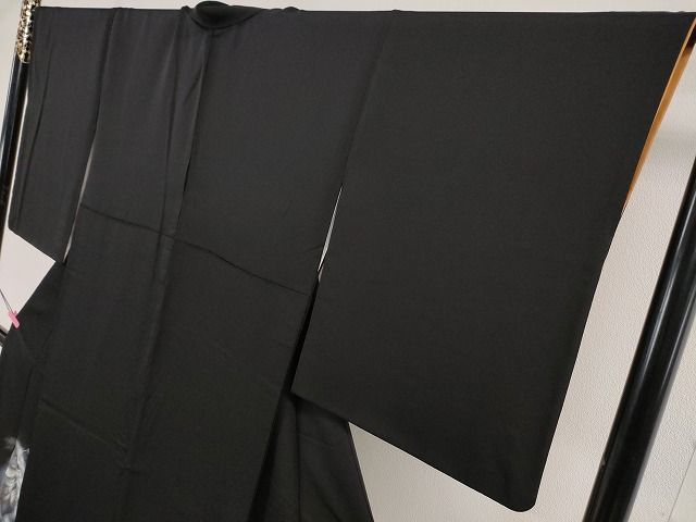 平和屋本店□極上 色留訪問着 手描き 猫 ペルシャ猫 蝉色地 逸品