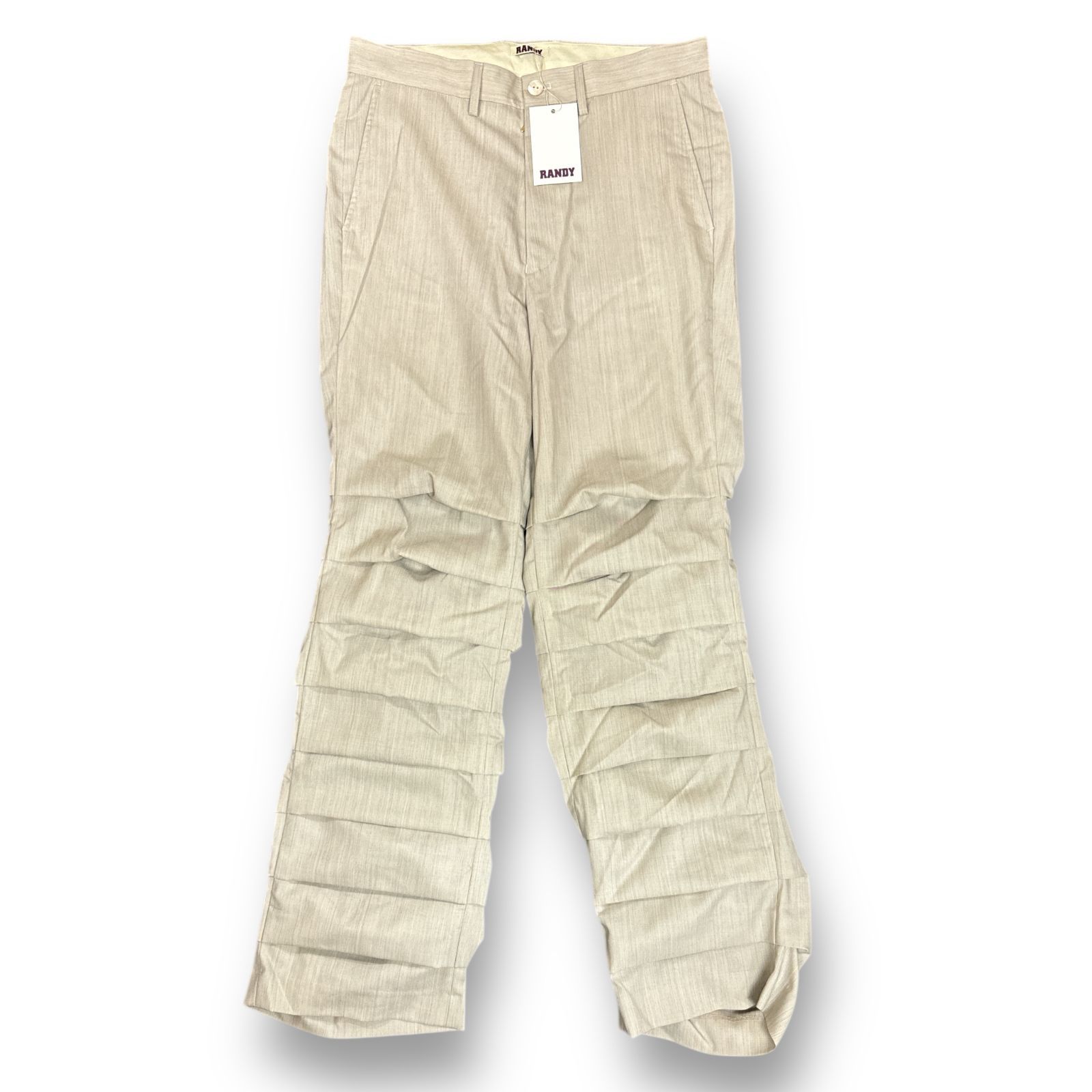 定価52800円 新品 Randy 23SS ACCORDION PANTS アコーディオンパンツ トラウザー ランディ SS23-RPT03  ベージュ系 3 72847A3 - メルカリ