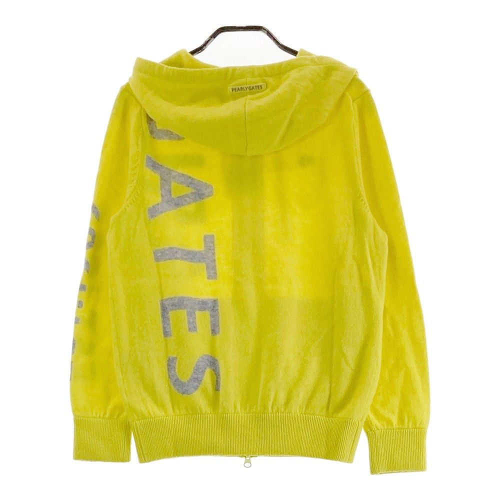 サイズ：0 PEARLY GATES パーリーゲイツ  カシミヤニット パーカー  イエロー系 [240101469306] ゴルフウェア レディース ストスト PEARLY GATES パーリーゲイツ カシミヤニット パーカー イエロー