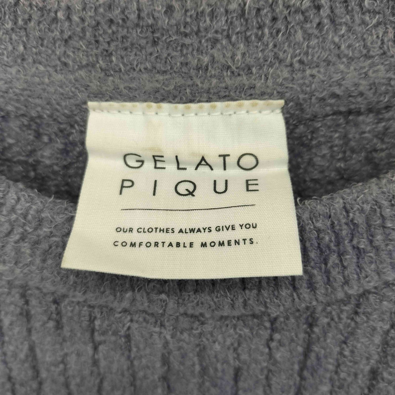ジェラートピケ ホットスムーズィーリブプルオーバー ネイビー ジェラートピケ gelato pique ホットスムーズィーリブプル