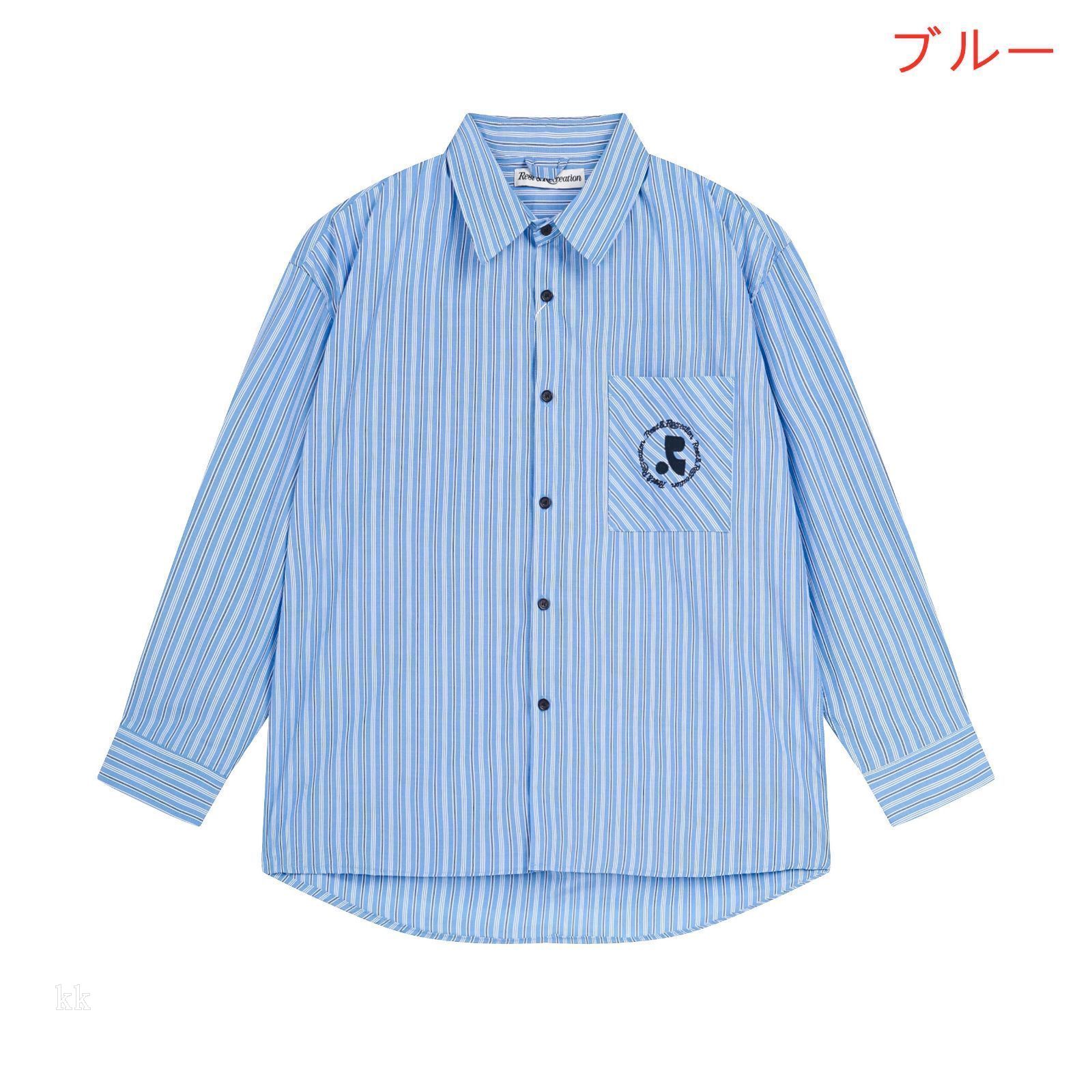 売れ筋商品|||Rest&Recreation レストアンドレクリエーション ストライプシャツ 長袖 ビジネス 縞 韓国 ファッション 新品未使用 Rest&Recreation レストアンドレクリエーション