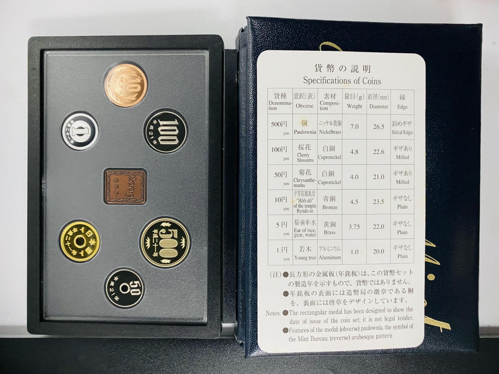 プルーフ貨幣セット 2009年 平成21年 額面666円 年銘板有 全揃い