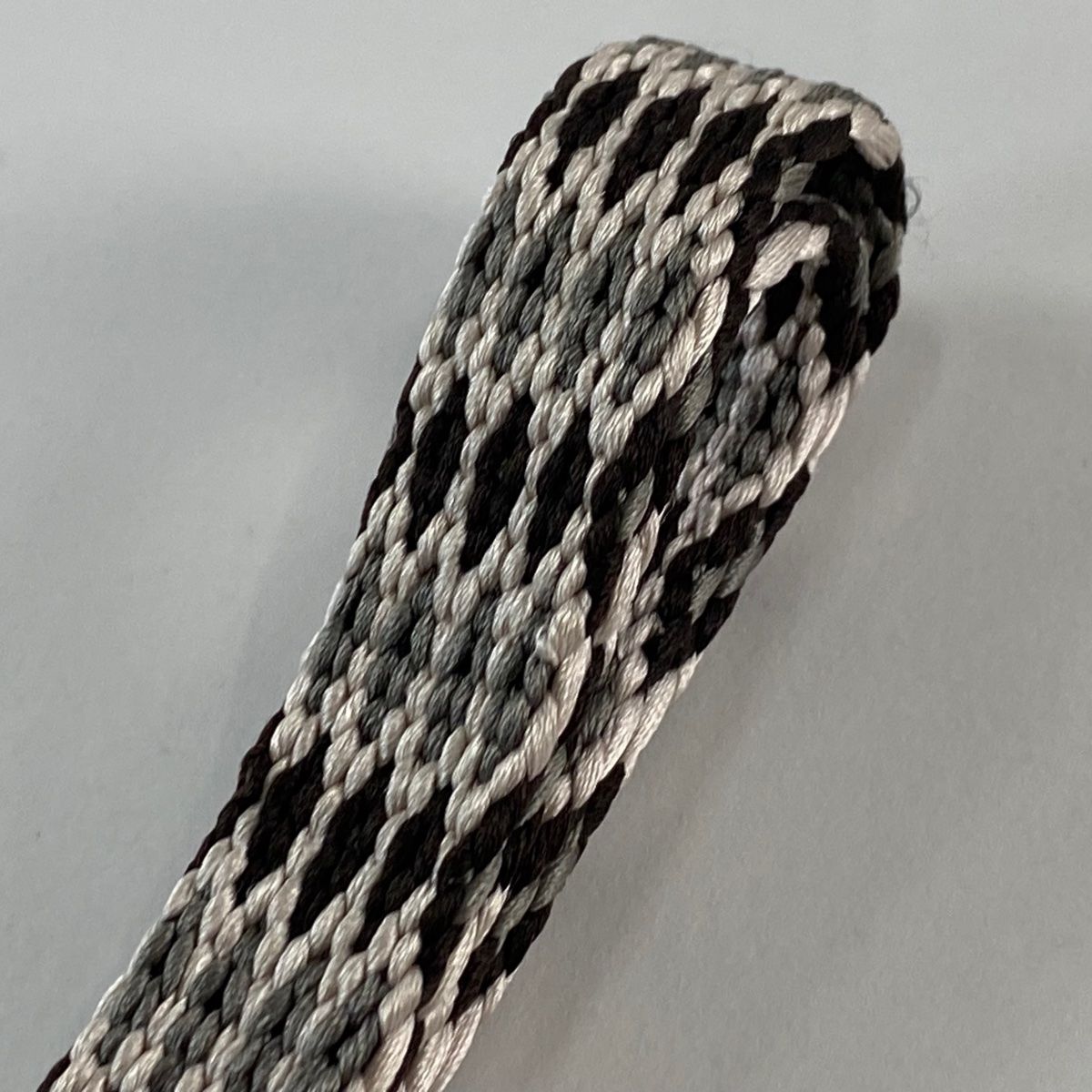 帯締め 幾何学 灰白 正絹 和装小物