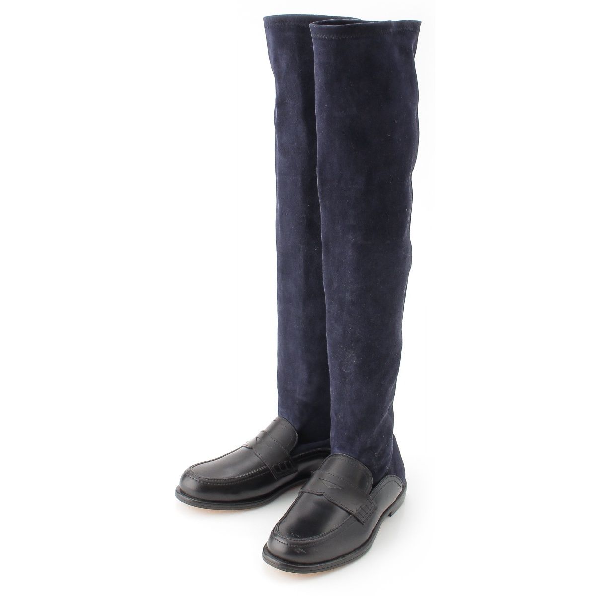 ロエベ レザー スエード ローファー ソックス ロング ブーツ シューズ