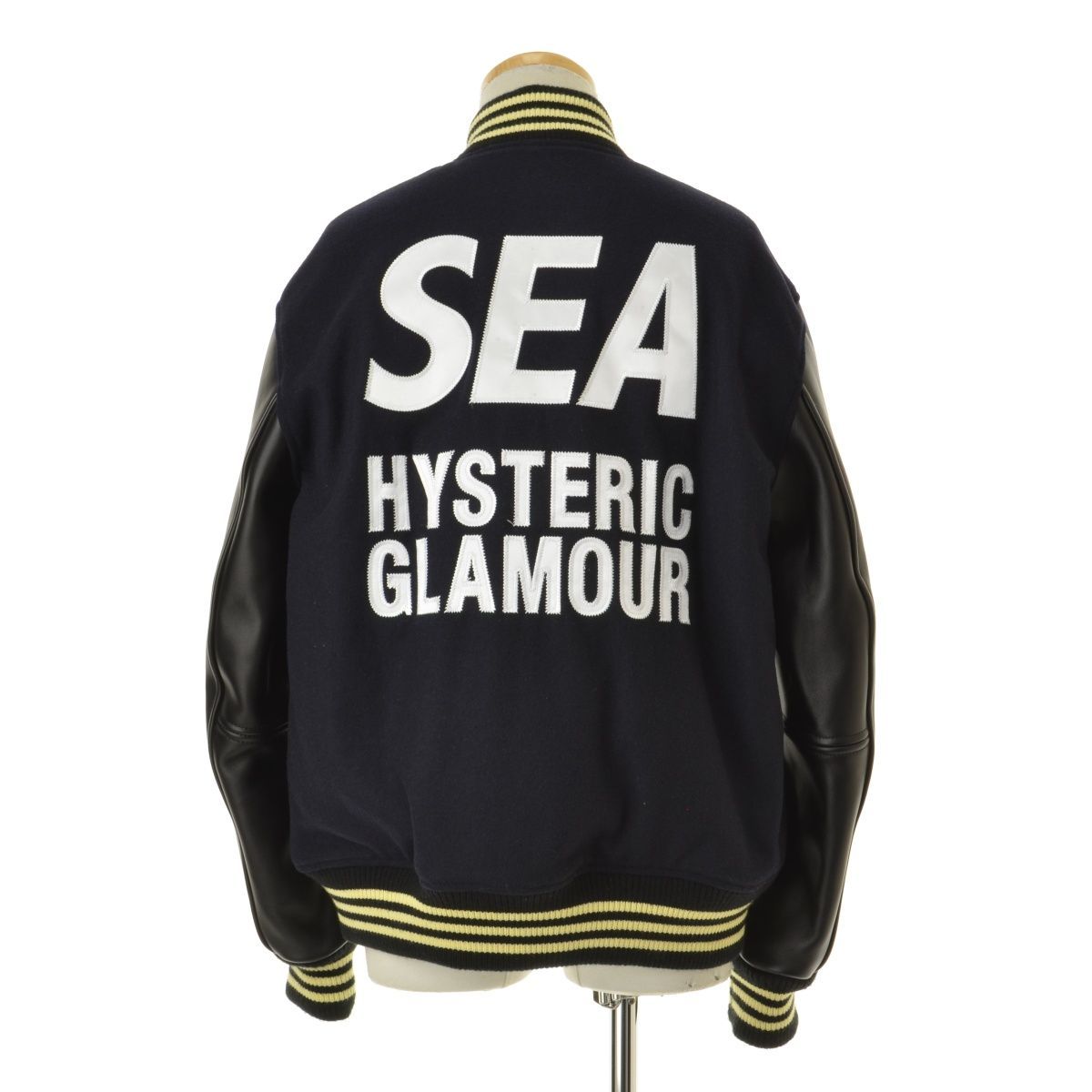 M【WIND AND SEA × HYSTERIC GLAMOUR / ウィンダンシー × ヒステリックグラマー】WDS-HYS-01 19AW WDS  STADIUM JUMPER スタジアムジャンパー スタジャン ベースボールジャケット 木村拓哉 - メルカリ