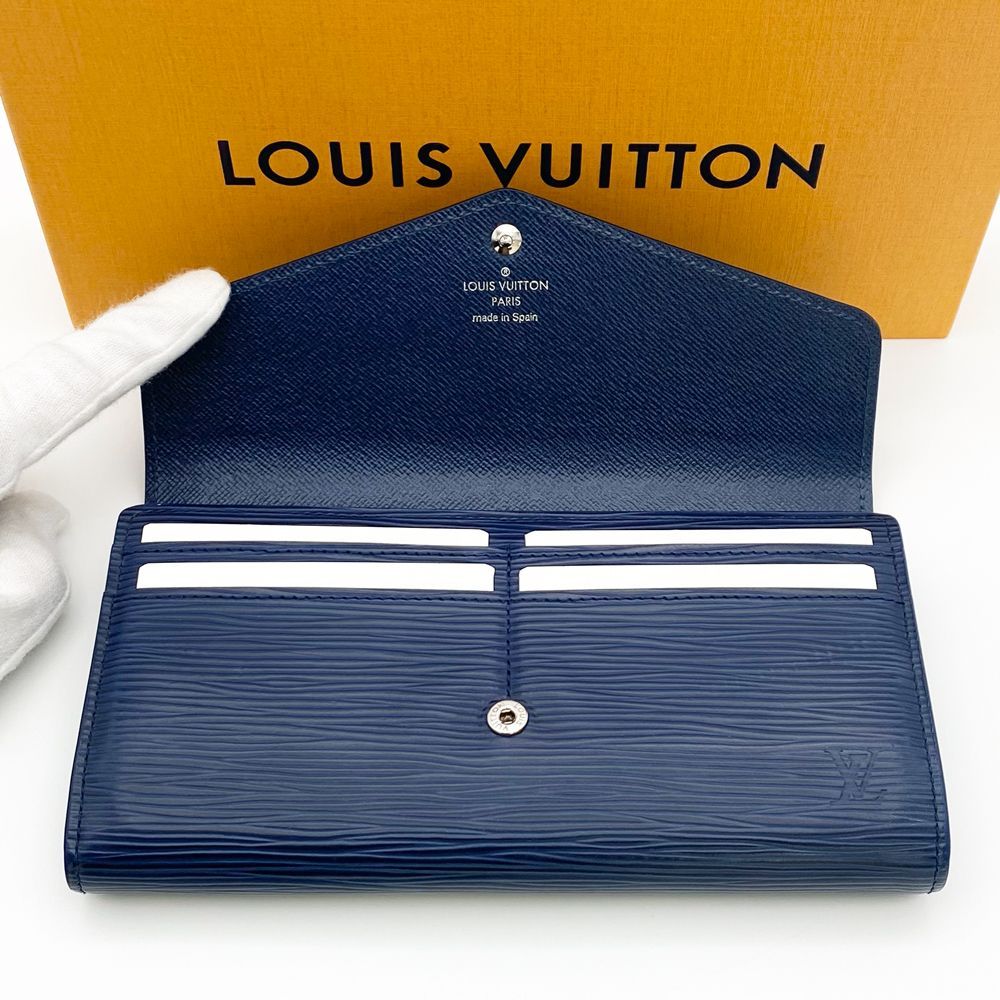 超美品】ルイヴィトン LOUIS VUITTON エピ ポルトフォイユ・サラ アンディゴブルー フラップ式 M60585 長財布 送料無料 送料込み  - メルカリ