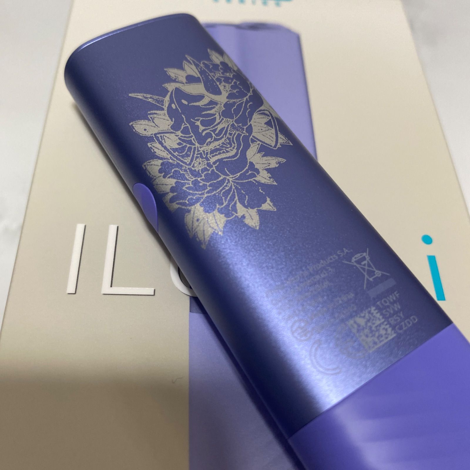 般若 日本刀 菊 デザイン レーザー加工 iQOS ILUMA i ONE アイコス イルマ i ワン デジタルバイオレット 紫 ネオン和柄 和彫り  新型 新品 未使用 送料無料 オリジナル カスタム - メルカリ