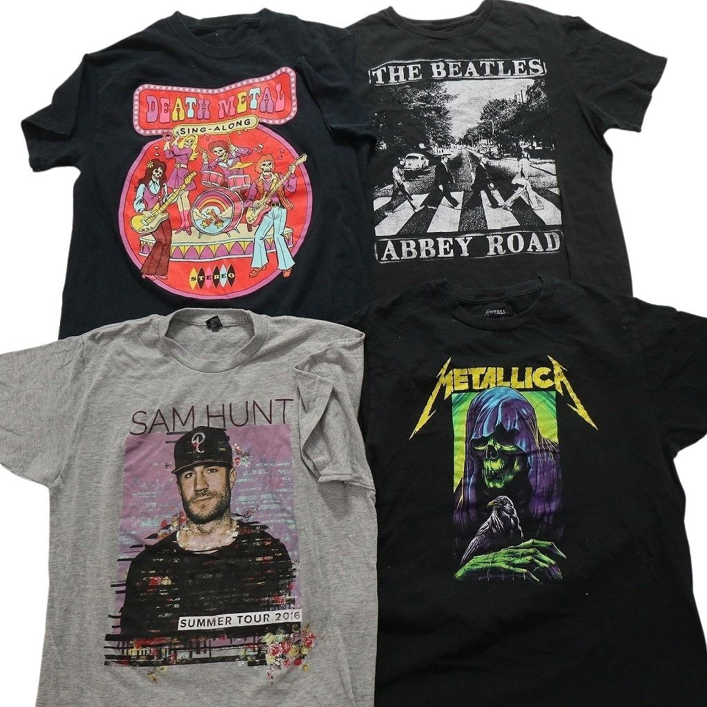 古着卸 まとめ売り 音楽・バンド 半袖Tシャツ 15枚セット (メンズ M  