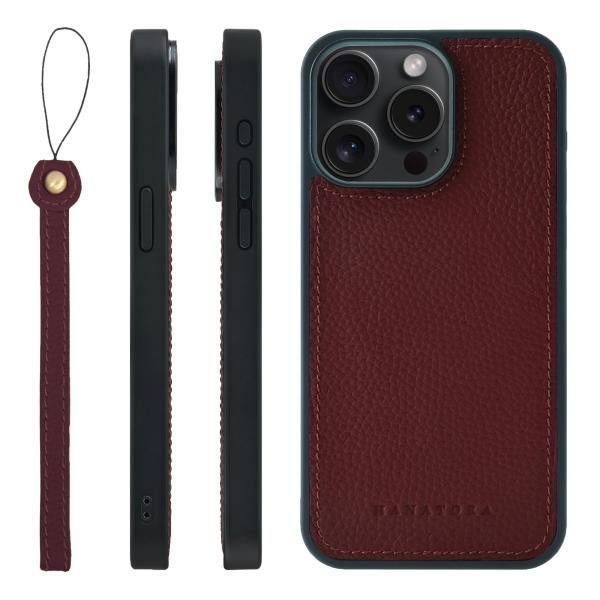 15ProMax スマホケース シュリンクレザー ワイン WPG-15ProMax-Wine