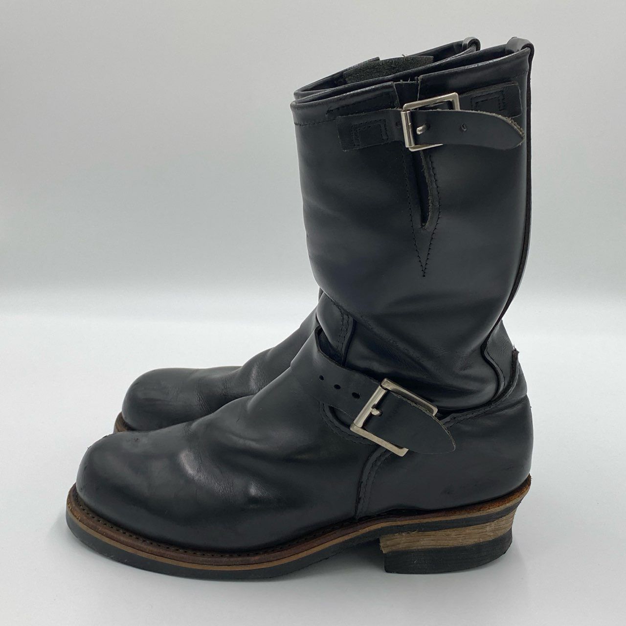 レッドウィング 黒レザー ワークブーツ アメリカ製 セール redwing