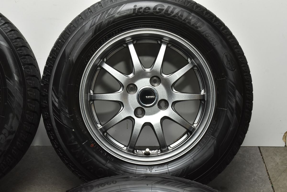 美品】GｰSPEED 14in 5.5J +45 PCD100 2022年製 ヨコハマ アイスガード