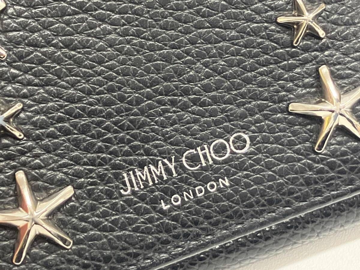 jimmy choo 三つ折り財布 ブラック スタッズ ニモ コンパク 財布 jimmy