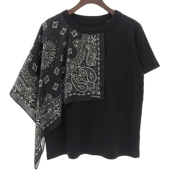 sacai サカイ バンダナドッキング Tシャツ