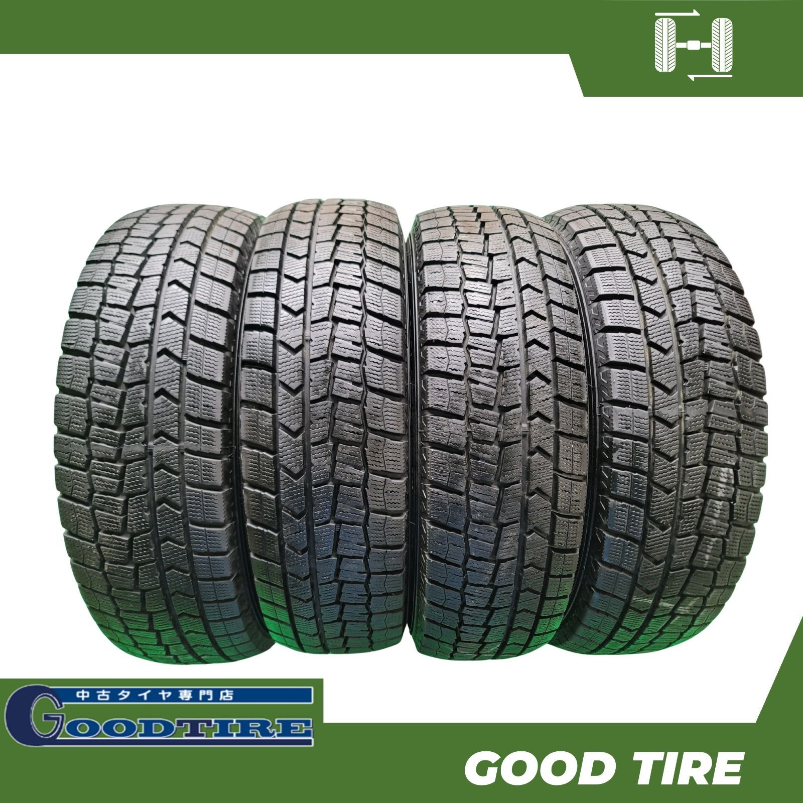 175|65R15 ダンロップ WINTERMAXX WM02 4本 2021年製 冬用 8.5分山 タイヤ スタッドレスタイヤ アクア フィット ノート 6941