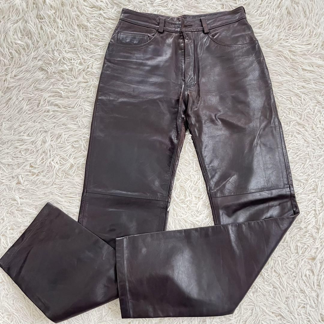 希少】PAUL SMITH ポールスミス レザーパンツ ホースハイド 馬革 本革 
