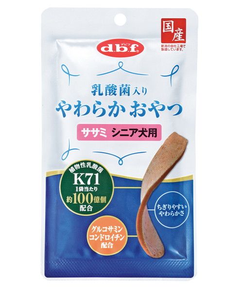 【同梱不可】【48個セット】 デビフペット d.b.f 乳酸菌入り やわらかおやつ ササミ シニア犬用 40g