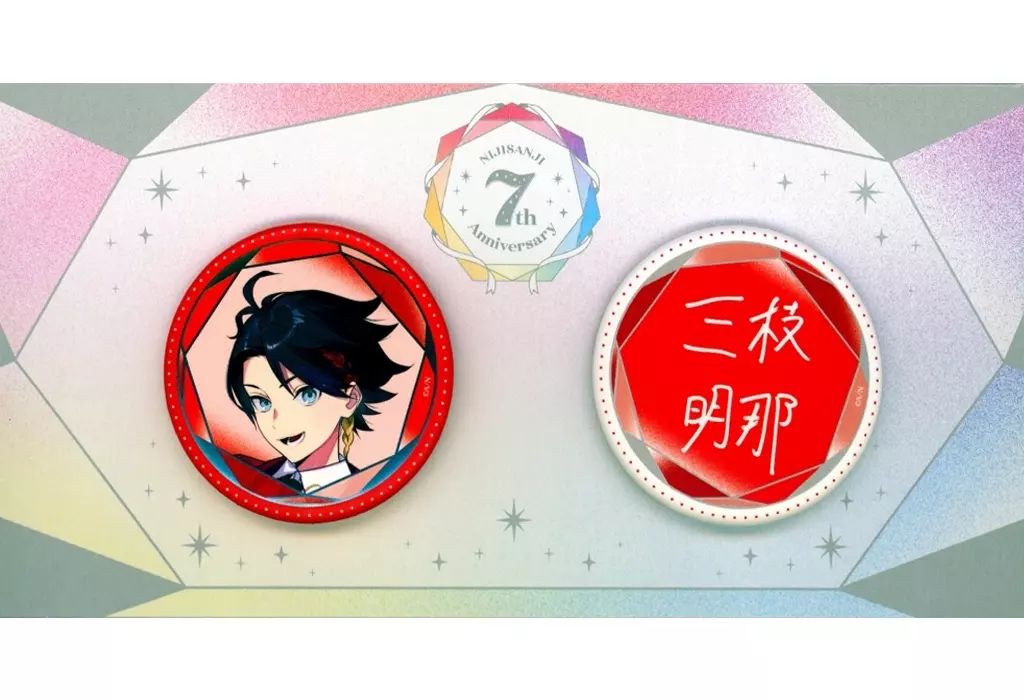 中古】バッジ・ビンズ 三枝明那 缶バッジセット 「バーチャルYouTuber