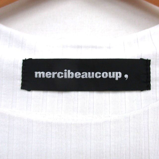 メルシーボークー mercibeaucoup リブ ワンピース 七分袖 ロング